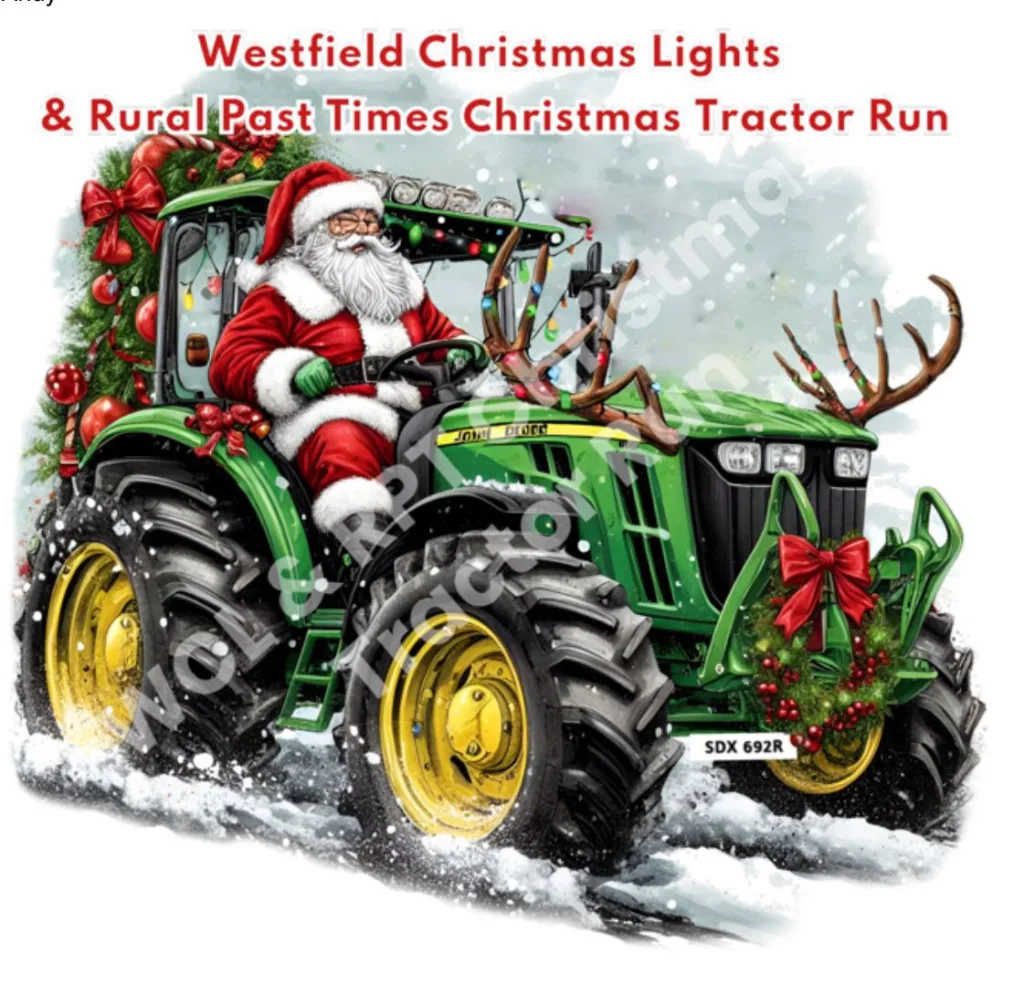Christmas Light Tractor Run